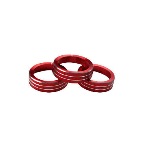 Console AC Switch Control Button Cover Trim Fit for Kia K3 14-18 Red Aluminum 3X