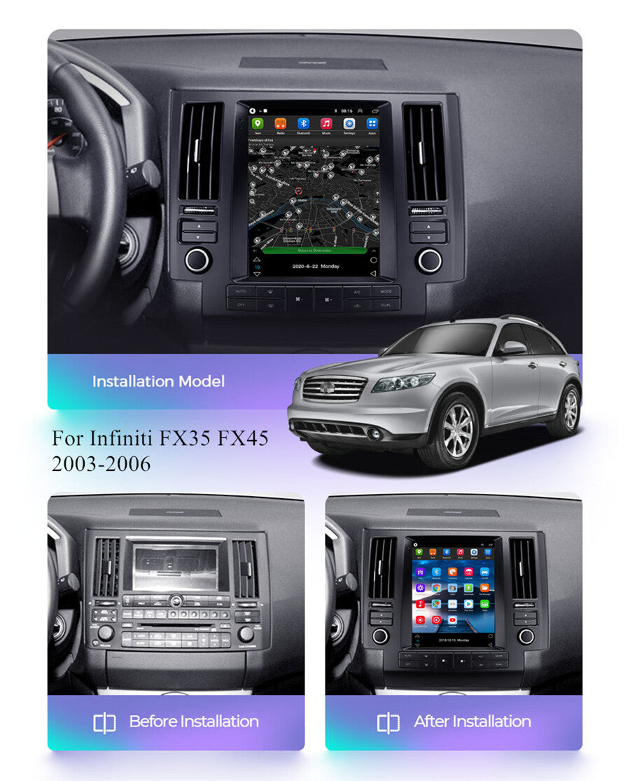 9.7''Android11 32GB Carplay Car Stereo Radio GPS for Infiniti FX35 FX45 2003-06