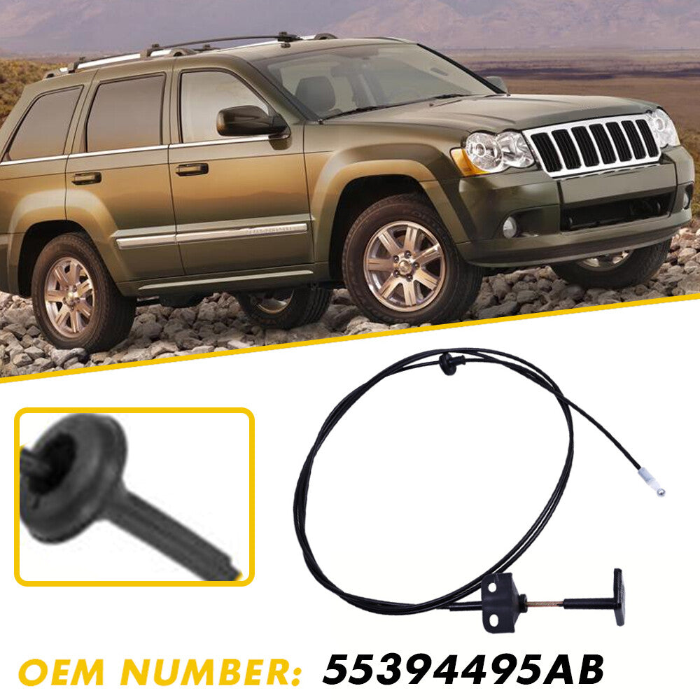 Hood Latch Release Cable Handle for 05-10 for Jeep Grand Cherokee 06-10 Commander