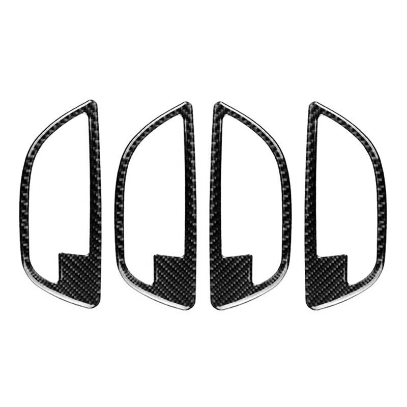 Carbon Fiber Car Door Handle Cover Trim Door Bowl for BMW 5 Series F10 2011-2017
