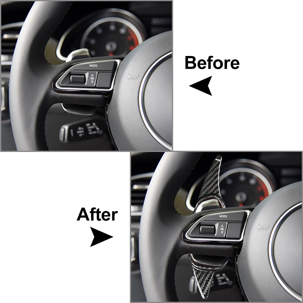 Carbon Fiber Steering Wheel Shift Paddle FIT for Audi A5 S3 S4 S5 S6 SQ5 RS3 RS4