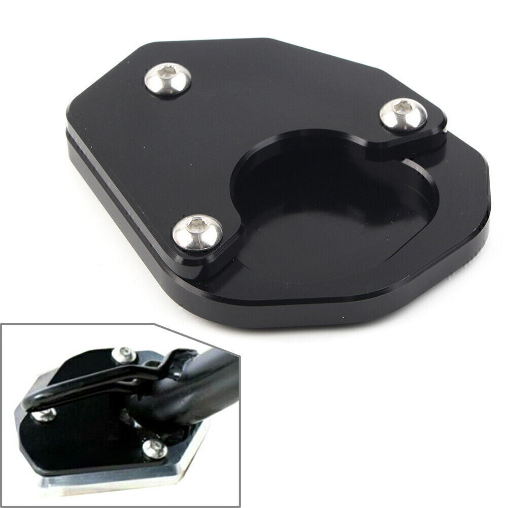 For Trident 660 2021 Kickstand Side Stand Extension Enlarge Plate Pad BLACK UK