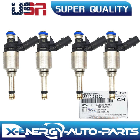 4X Fuel Injector 353102E520 for Soul Forte Forte5 for Tucson for Elantra 2.0L L4
