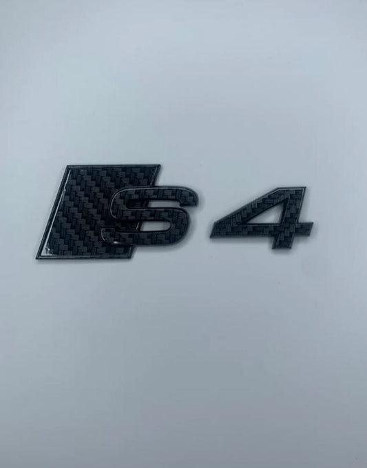 for Alfa Romeo side fender stickers, badges, logos, carbon white 2x