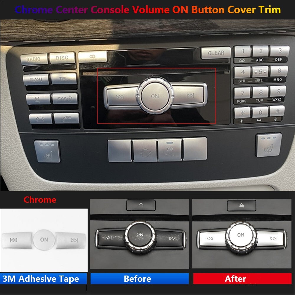 3x for Mercedes-Benz C GLK W204 X204 Car Center Console Volume Switch Cover Trim