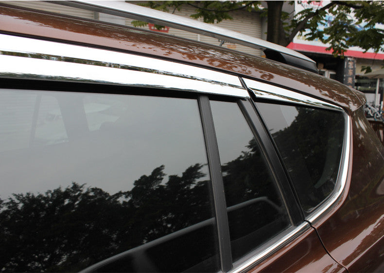for Toyota RAV4 2013-2018 Chrome Window Visor Sun Rain Guard Vent Shade Set 6Pcs