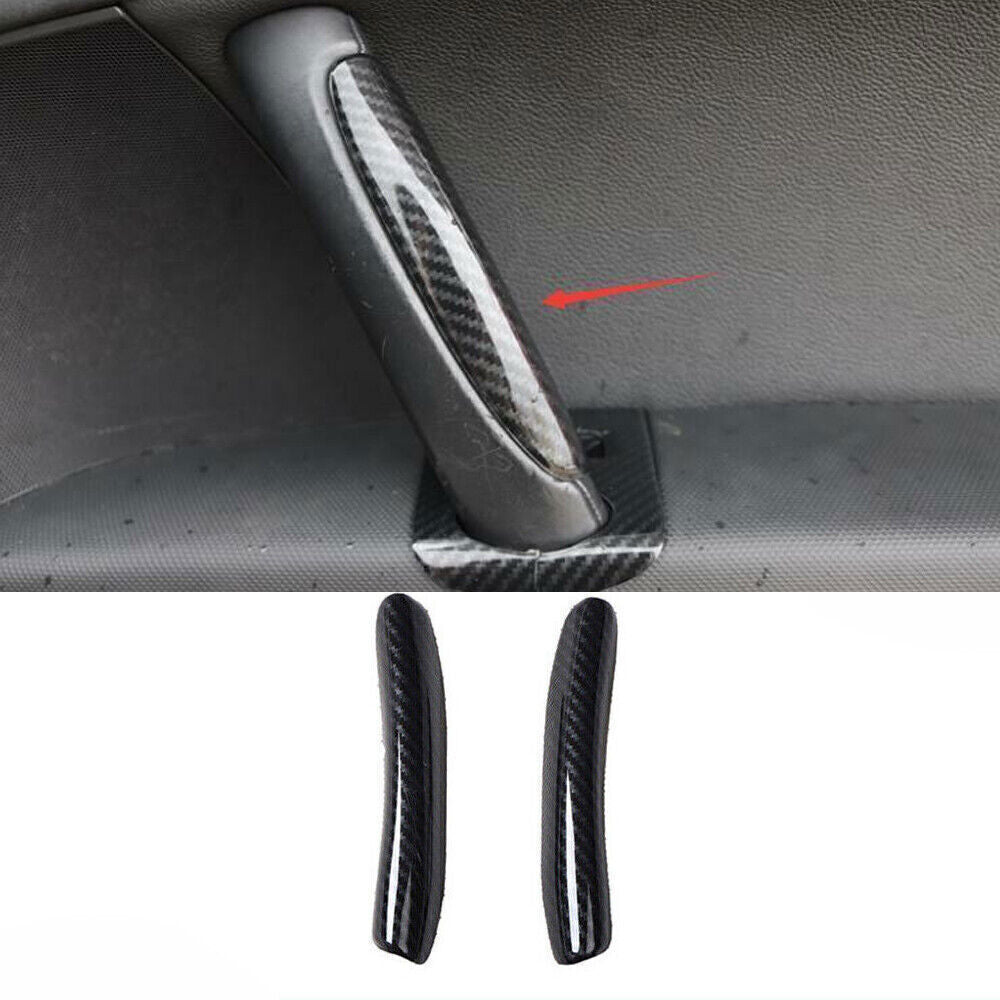 for Audi TT 2008-2014 Carbon Fiber Inner Door Handle Lock Strip Cover Decor Trim