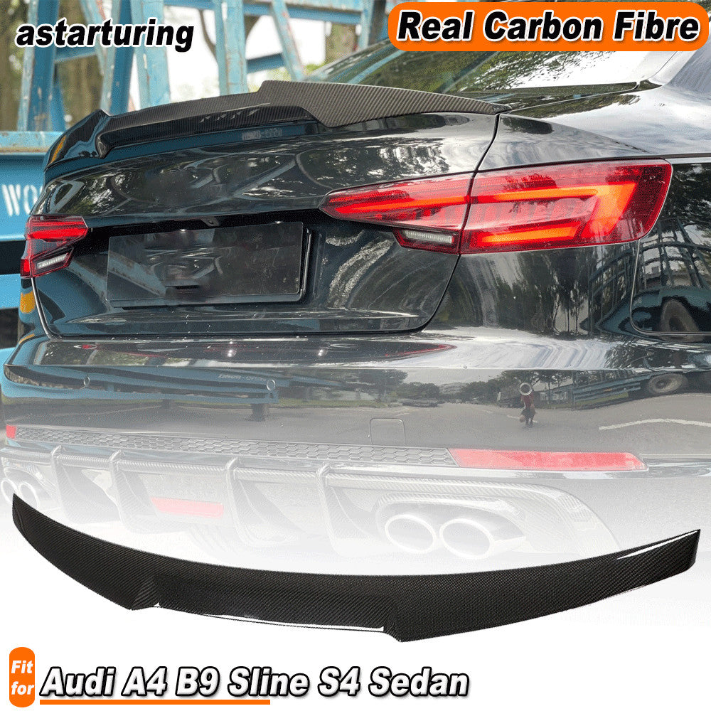 for Audi A4 /A4-Sline/S4 Sedan 2017-20 Carbon Fiber Rear Trunk Spoiler Boot Wing