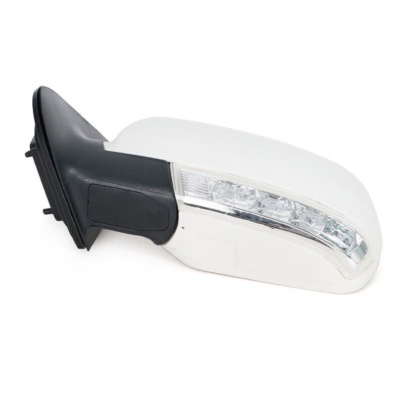 8-pin rearview mirror with light, white right side, suitable for Hyundai Santa Fe 2.4L/2.7L. (07-12)