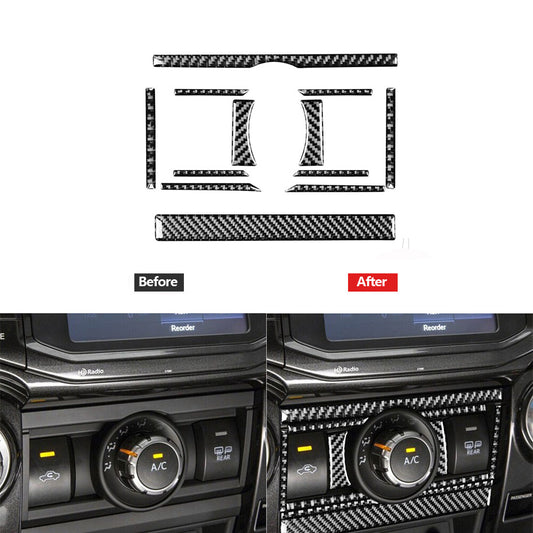 Carbon Fiber Conditioner Switch Panel Cover Trim for Toyota 4Runner 2010-2020