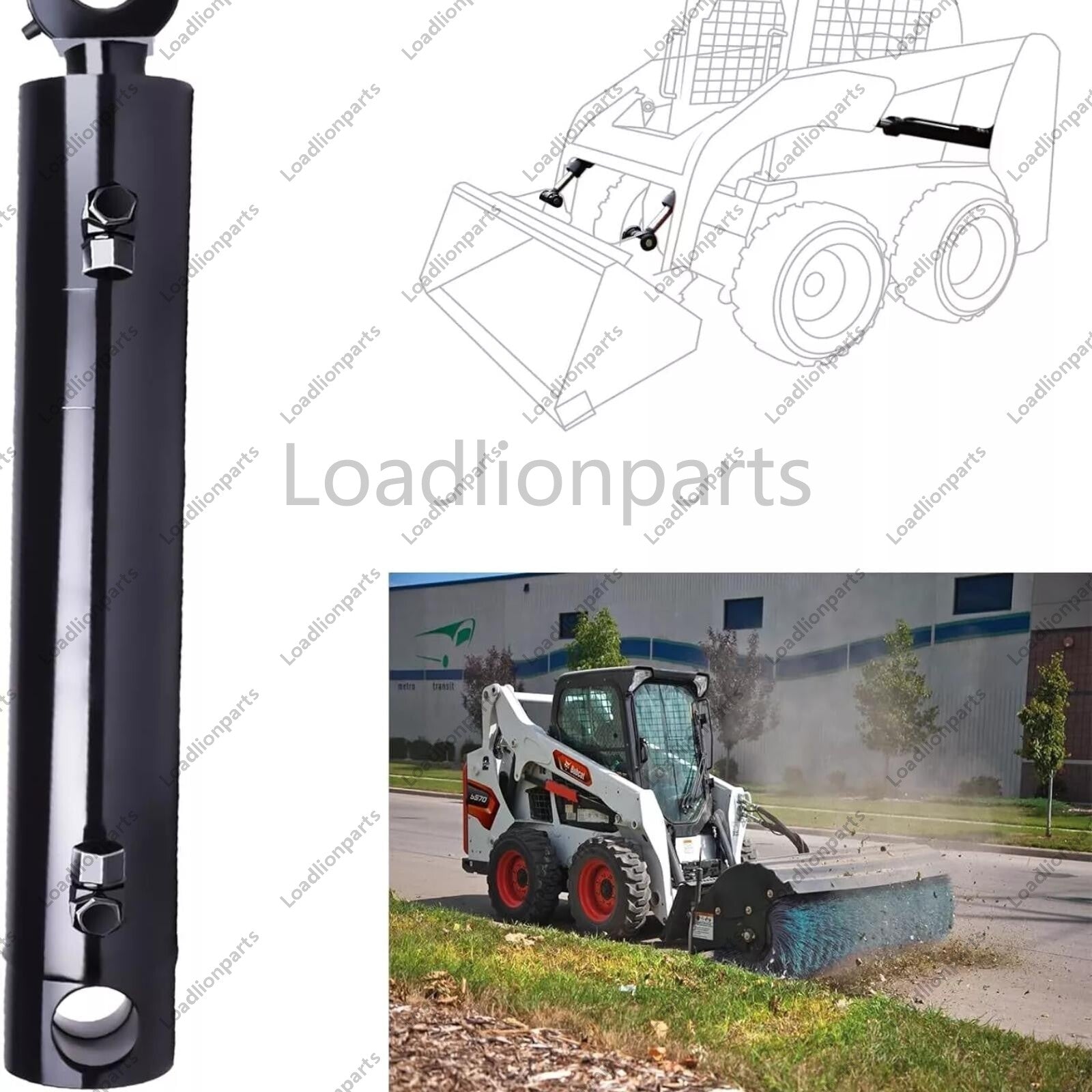 HydraulicTilt Cylinder 7151185 For Bobcat Skid Steer S160 S530 S570 S590 T590