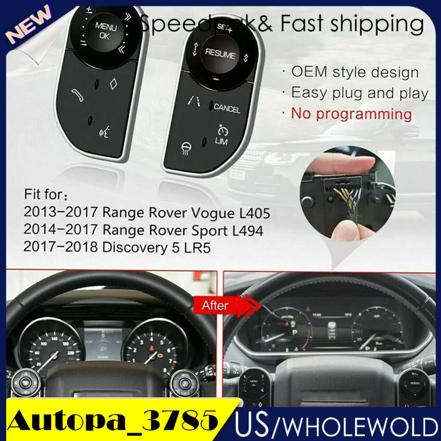 for Range Rover Sport L462 L405 Steering Wheel Control Switch Button Set 2014-17