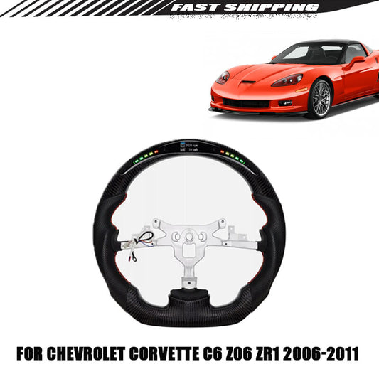 Carbon fiber exterior LED steering wheel suitable for Chevrolet for Corvette C6 Z06 ZR1 2006-2011