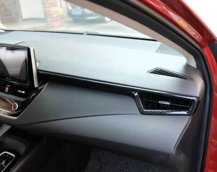 Cover Trim LR AC Air Outlet Vent 3PCS for Toyota for Corolla 2019-2022 Carbon Fiber