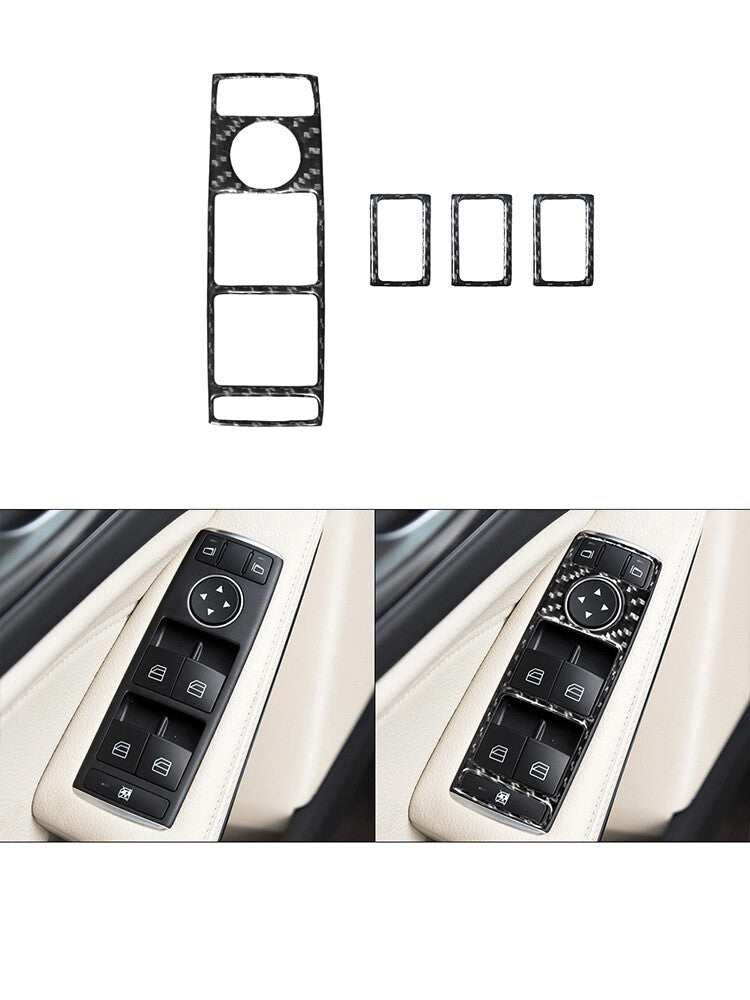 4Pcs Window Buttons Trim Cover for Mercedes Benz CLA 2014-2018 /GLA 2015-2018