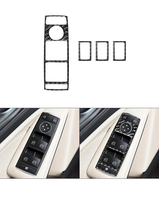 4Pcs Window Buttons Trim Cover for Mercedes Benz CLA 2014-2018 /GLA 2015-2018