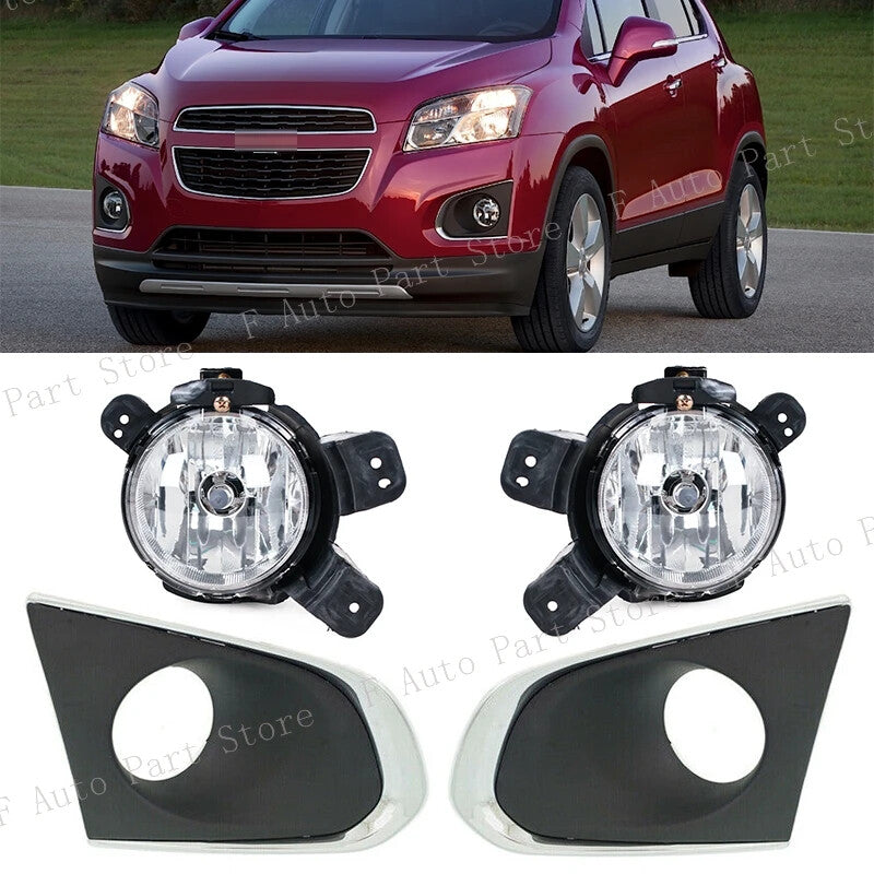 1 Set Front Bumper Fog Light Lamp Cover Frame Cap for Chevrolet Trax 2013-2016