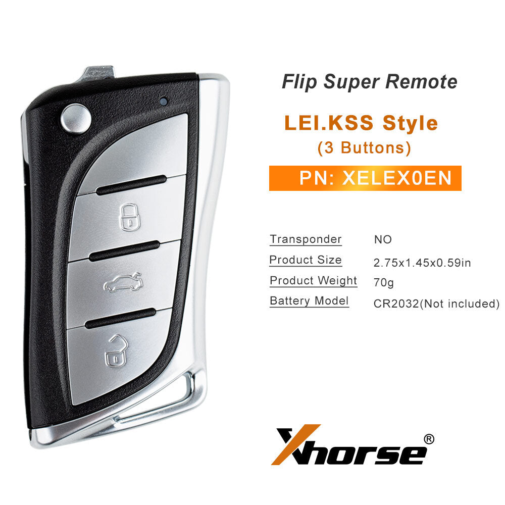 5¡Á XELEX0EN Super Remote Key With Super Chip 3 Buttons for Toyota / for Lexus