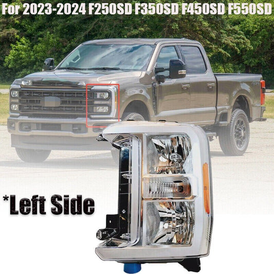 2023 2024 For F250SD F350SD F450SD F550SD LH HEADLIGHT DRIVER SIDE PC3Z13008G