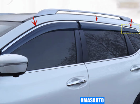 for Nissan X-Trail/Rouge 2014-2019 Window Visor Sun Rain Guard Vent Visors Shade