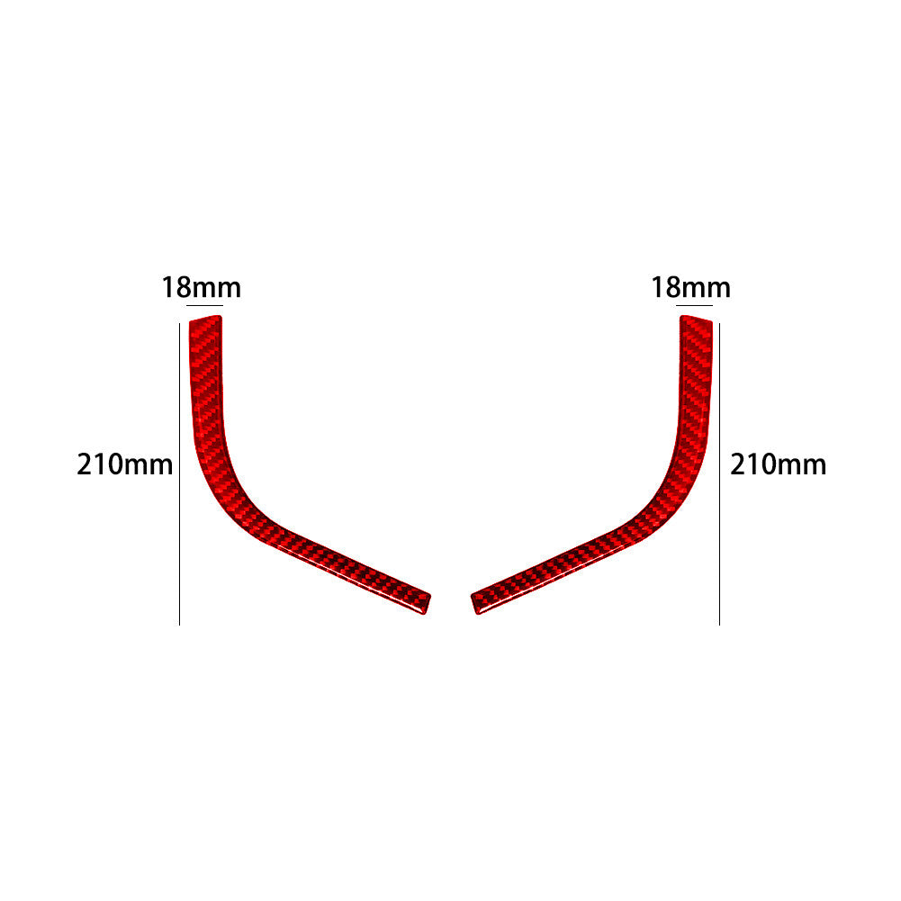 Red Carbon Fiber Gear Shift Side Strip for Land Rover Discovery Sport 2015-2019