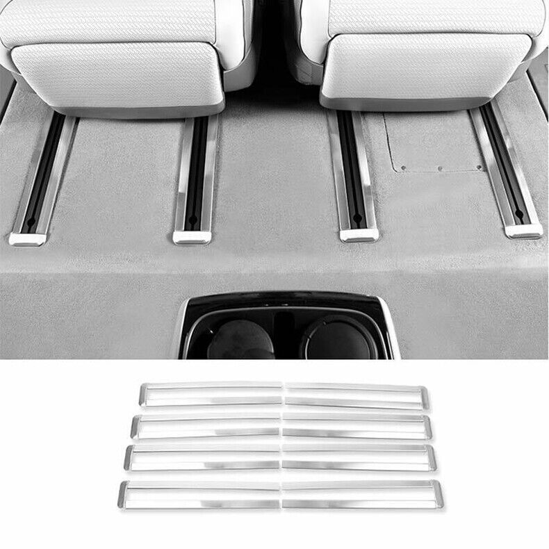 for Kia Carnival 22-23 Silver Steel for Seat Adjust Sliding Rail Guard Cover Trim 8x