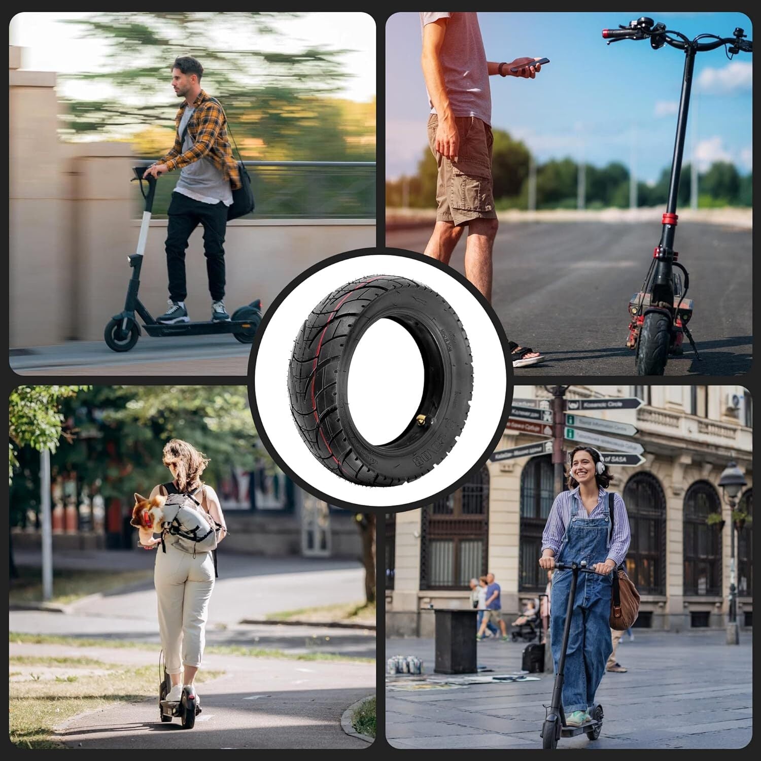 80/65-6 Scooter Tire Off-Road Replacement Thickened Pneumatic Electric Scooter