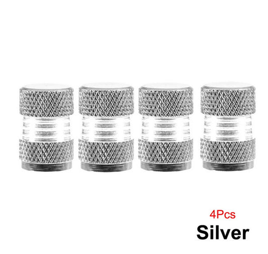 4-piece car tire valve cover rod air dust cover, dustproof and rustproof, silver, suitable for Alfa Romeo