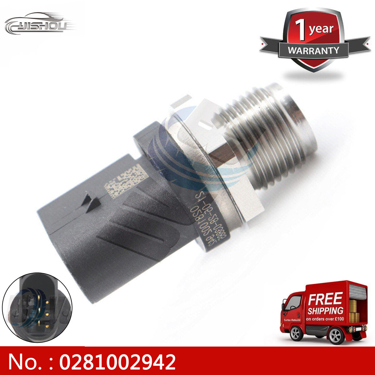 new 0281002942 pressure sensor 0281002700, suitable for Mercedes Sprinter 2T, 3T, and 4T models.