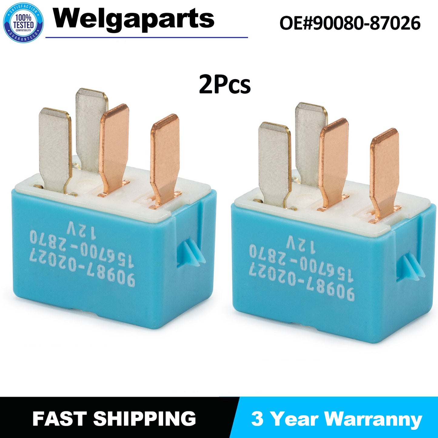 2X Fog Lights 4Pin Relay Module Unit for Toyota 4Runner for Lexus for Scion 90080-87026