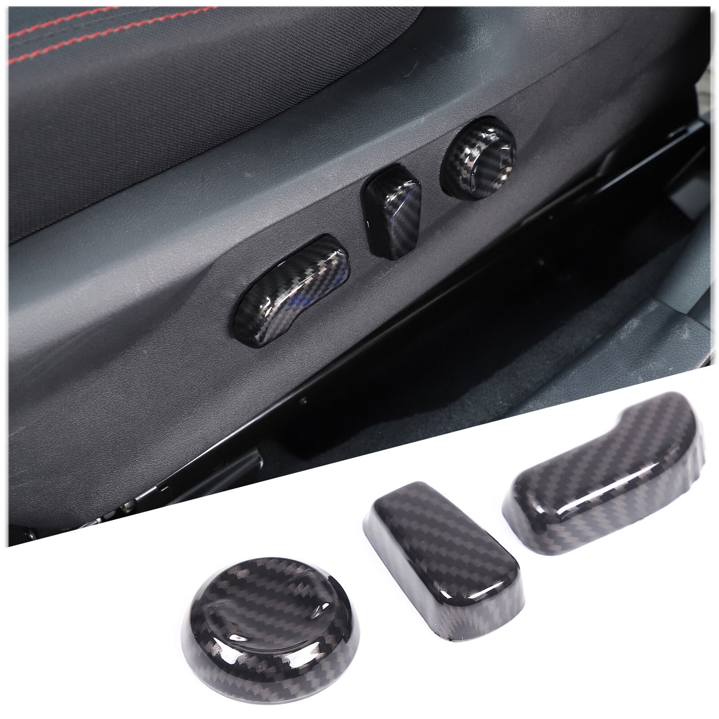 Carbon fiber ABS dashboard side ventilation frame trim for Toyota Tenderra 2004-13