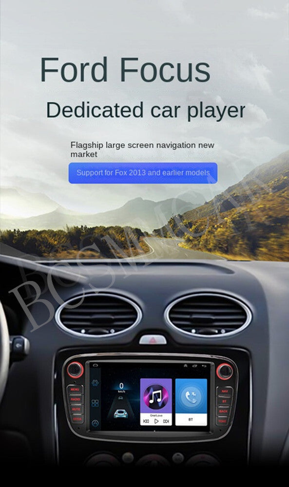 Touch Screen 2Din Car Stereo Radio GPS For Carplay Fit for Ford Focus 2004-2012