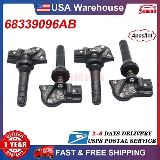 68339096AB 4x new TPMS Tire Pressure Sensors for Jeep for Wrangler JL and Gladiator JT