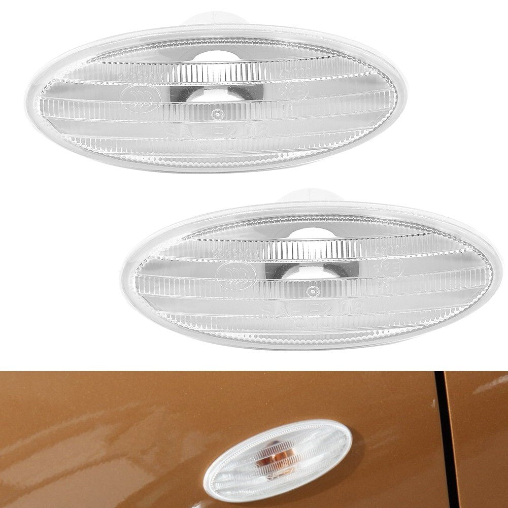 1. Dual LED side turn signal light cover suitable for Nissan March III K12 Note-E11