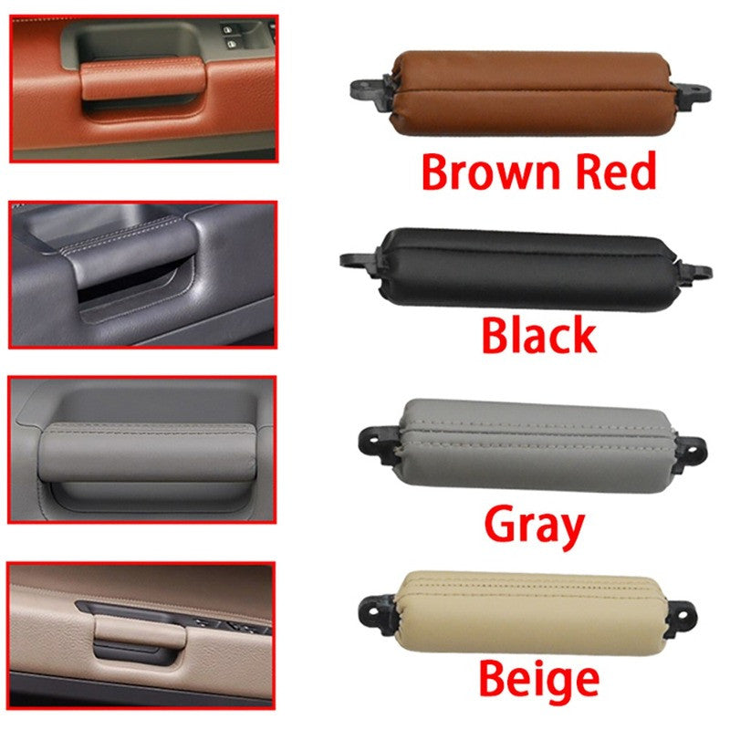 Beige Left Hand Interior Door Driver Leather Pull Handle for VW Touareg 2003-10