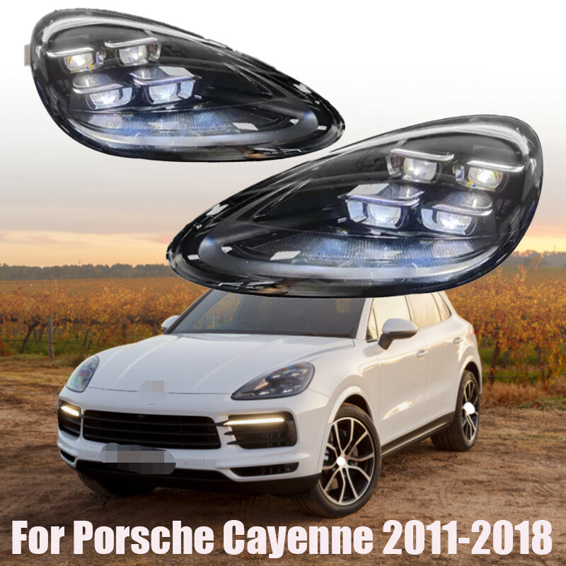 LED Headlight Assembly for Porsche for Cayenne 2011-2018 Animation Front Lamps Pair