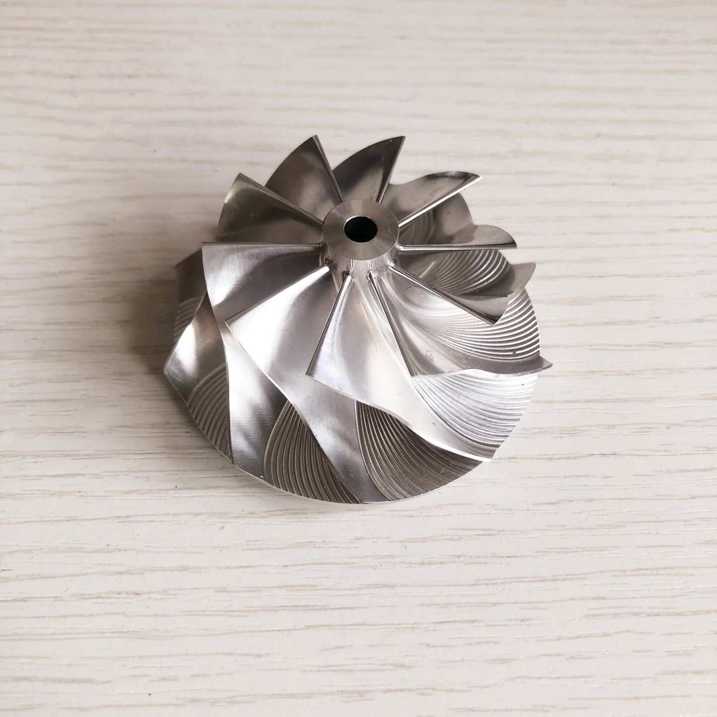GT15-25 49.70/67.40 mm 10+0 Blade Turbine Milling/Burnt Compressor Wheel
