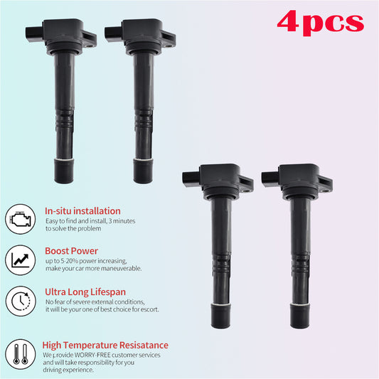4PCS Ignition Coil for Honda CR-V for Civic Element for Acura CSX 2.4L UF311 2002-2011