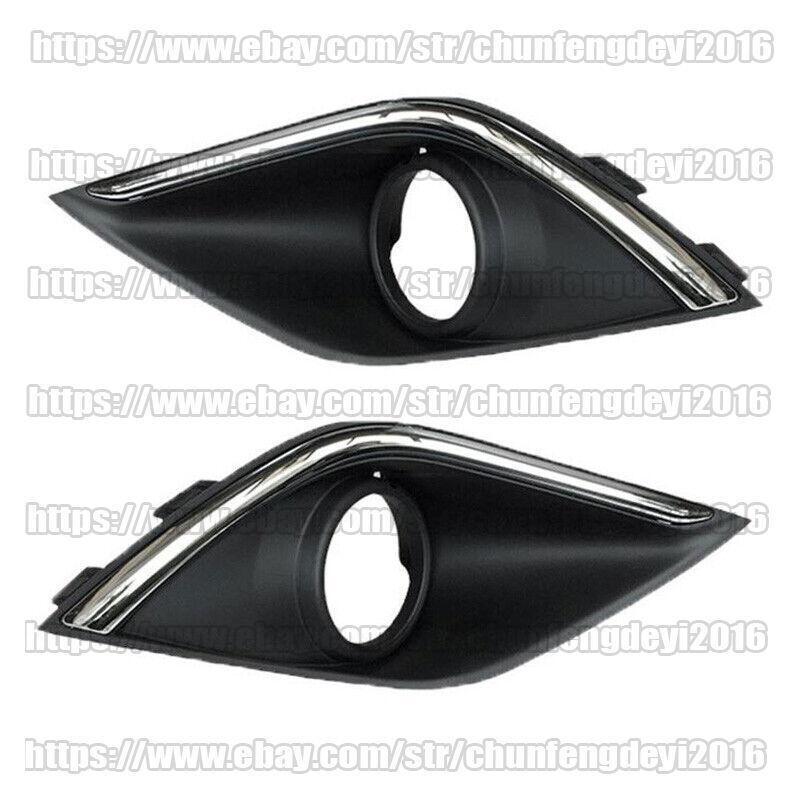 2pcs Front Bumper Bezel Fog Lamp Light Cover for Mitsubishi Outlander 2016-2020