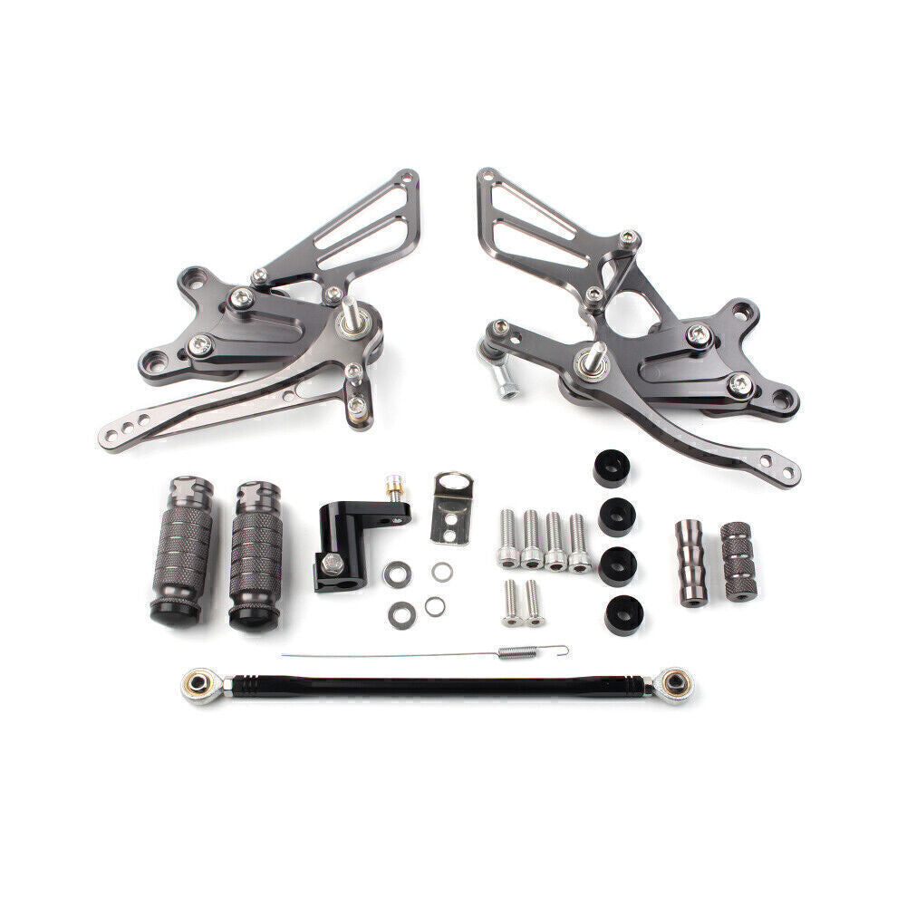 Footpegs Race Adjustable Rearset Rearsets Grey GP Shift for Honda 954 929 motor