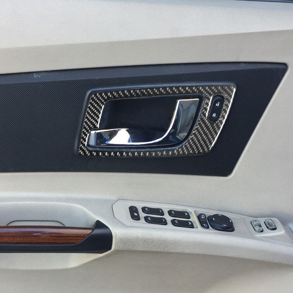 Carbon Fiber Interior Front Door Handle Cover Trim for Cadillac CTS 2003-2007