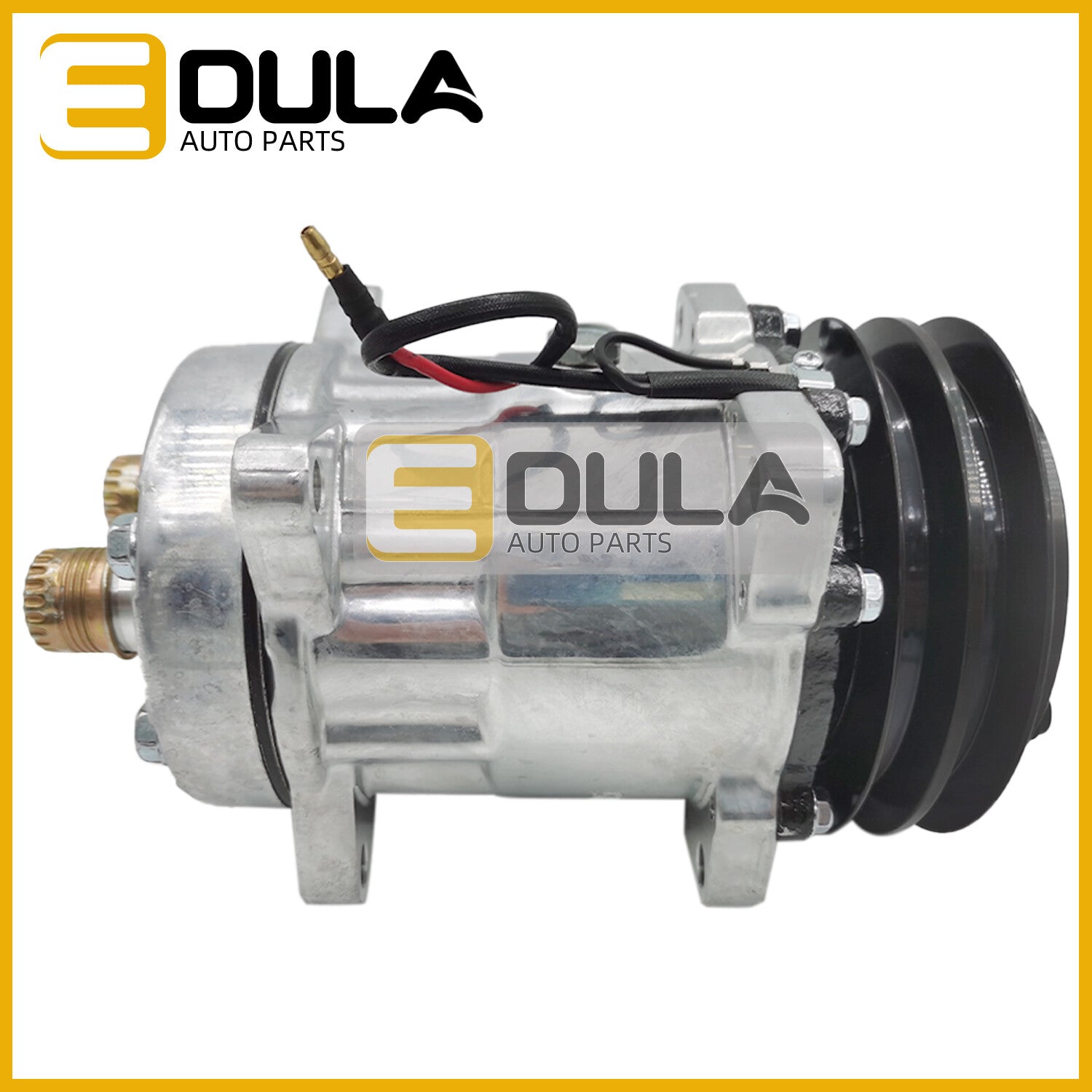 AC Compressor With Clutch fits for Heavy Duty SD709 7402 2009839 12V 2PK 124MM