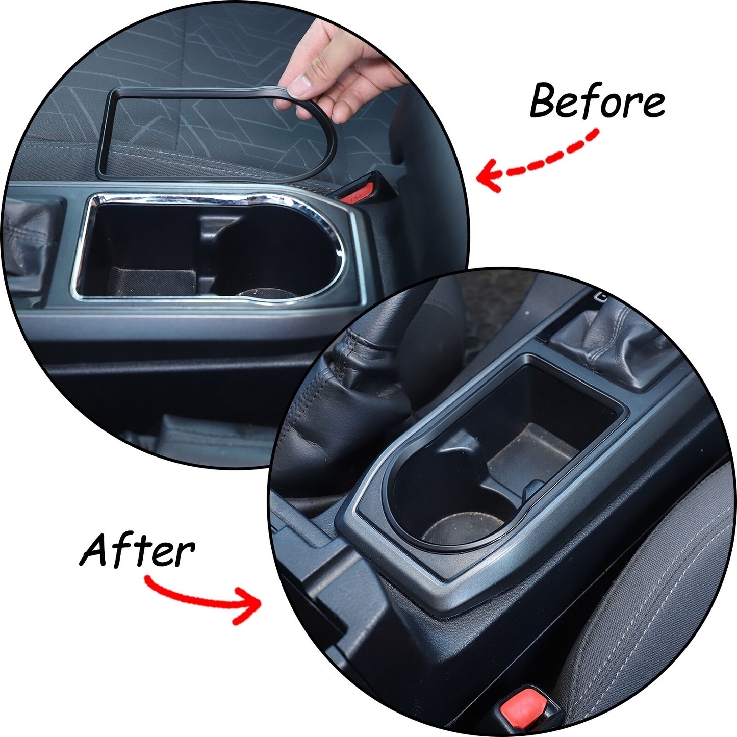 4 Carbon Fiber ABS Internal Handle Cover Decoration for Sequoia 2022-23