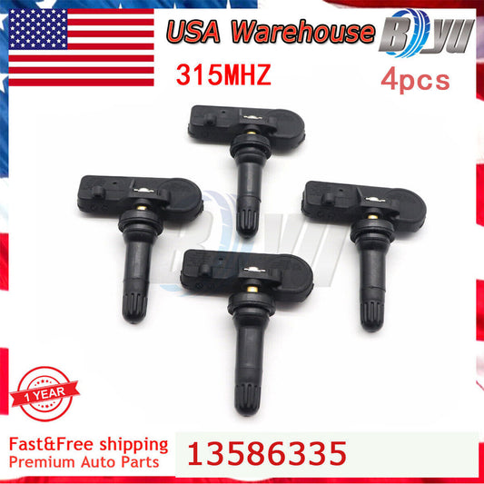 Set of (4) 13586335 TPMS Tire Pressure Sensor For GM for Chevy for GMC for Buick 315MHz