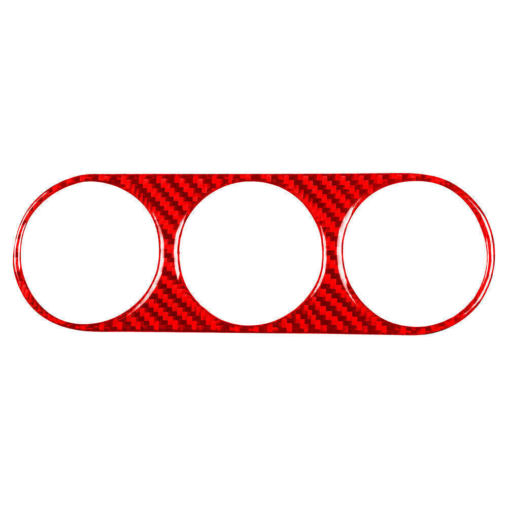 Red Carbon Fiber Air Conditioning Switch Panel Cover for Dodge for Challenger 08-14