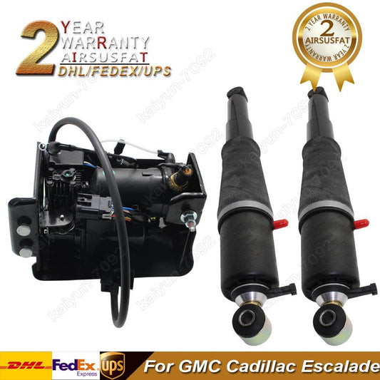 2X Rear Air Suspension Shock Compressor Pump for GMC for Cadillac for Escalade 15756926