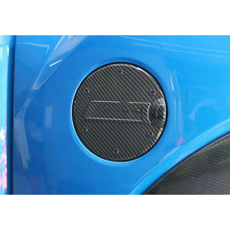 for Ford F150 F-150 2015-2020 Carbon Fiber Fuel Filler Gas Tank Cap Cover Trim
