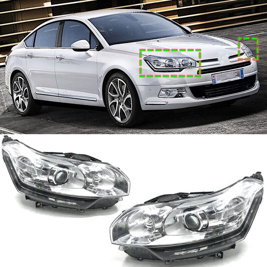 Applicable to for Citroen C5 2010 2011 - 2013 left and right headlight assemblies, passenger side.