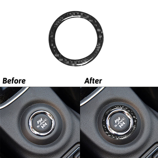 Carbon Fiber 4WD Switch Button Ring Trim for Mitsubishi Outlander 2014-2016