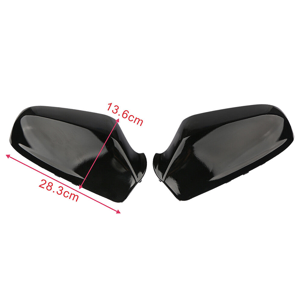 2x Rear view Wing Door Mirror Cover Cap Gloss Black for VAUXHALL ASTRA 2004-2009